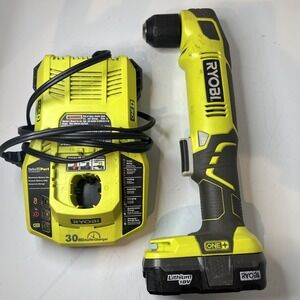 Ryobi 18-Volt ONE+ 3/8 in. P241 Right Angle Drill, Battery, and Charger